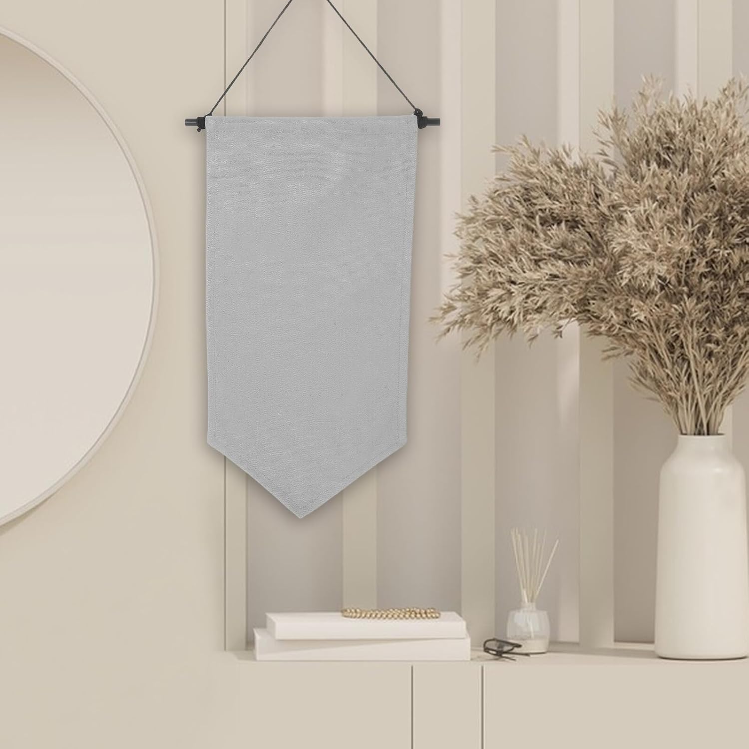 Enamel Pin Display Wall Banner with Medal Holder, Small Gray Brooch Organizer Cloth for Jewelry Storage and Hanging Medal Rack, for Badge and Charm Collection Display image 5