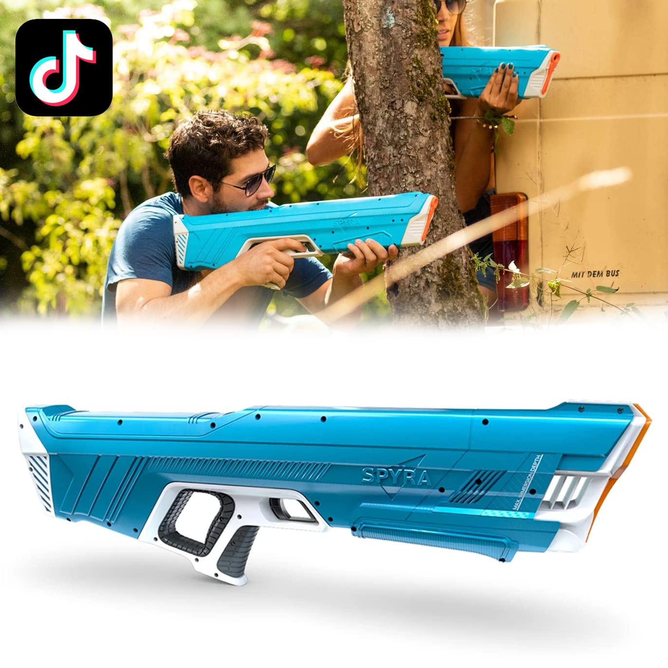 Spyra Two Electronic Water Gun Super Blaster, Battery for 2000 Water