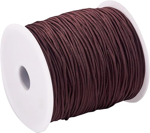 Miniatura 10 de Pandahall - Cuerda de nailon de 120.29 yardas de 0.059in Kumihimo hilo de macramé trenzado chino para ventanas, persianas y rodillos (rojo)