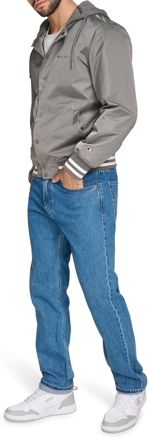 Champion mens Champion Men's Lightweight Varsity Jacket With Jersey Hood - Image 7