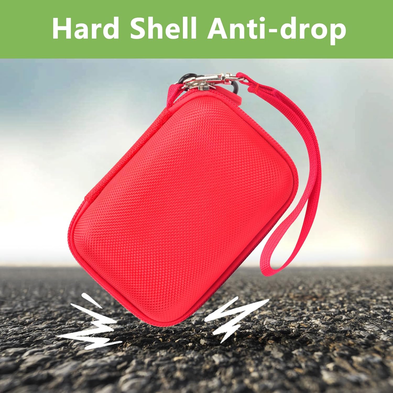 Carrying Case Compatible with JBL Go 4 - Portable Bluetooth Speaker Box Pro Sound, Also for Go 3/Go3 Eco/Go2 Waterproof Mini Wireless Speakers - Case Only (Red) - Image 5