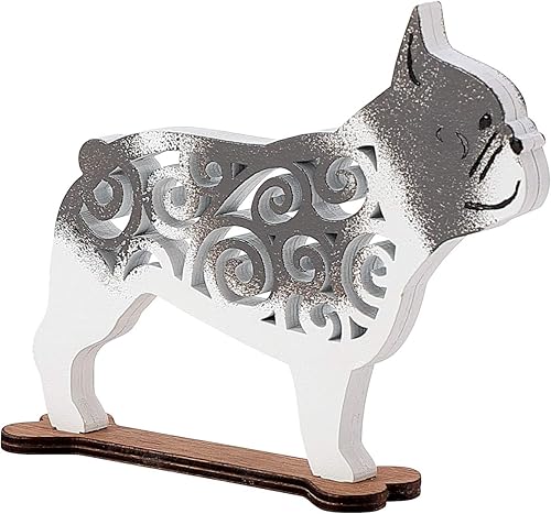 Miniatura 2 de Department 56 Flourish - Figura decorativa de bulldog francés, 5.5 pulgadas, blanco y negro