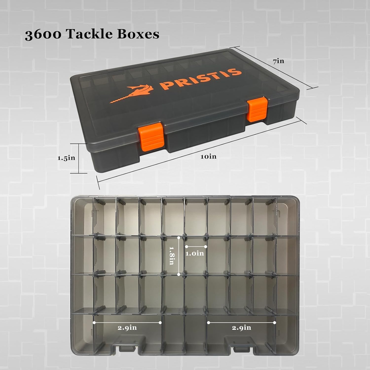 Pristis Utility Multi-Function Fishing Tool Accessories Combination, 2 Pcs 3600 Fishing Tackle Trays & Fishing Pliers, Nice Gift for Family