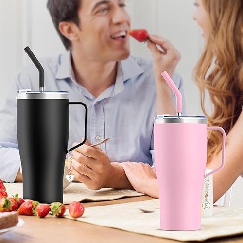 Miniatura 8 de Initial A-Z Charm Accessories For Stanley Cup, Personalized Accessories for Stanley Tumbler Cup Identification Handle Letter Charms, 2pcs