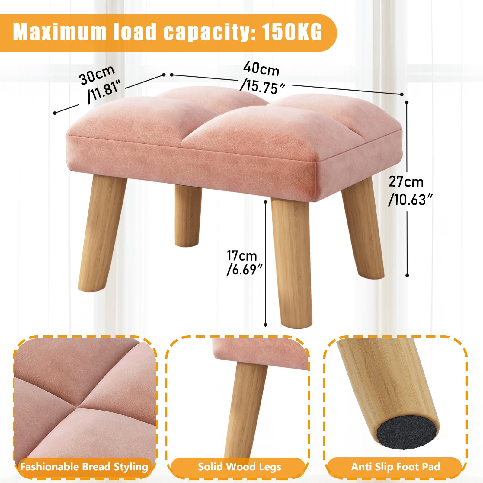 ❣️新品未使用❣️オットマン❣️ Amazon｜YMYNY オットマン, フットスツール, オットマン スモール