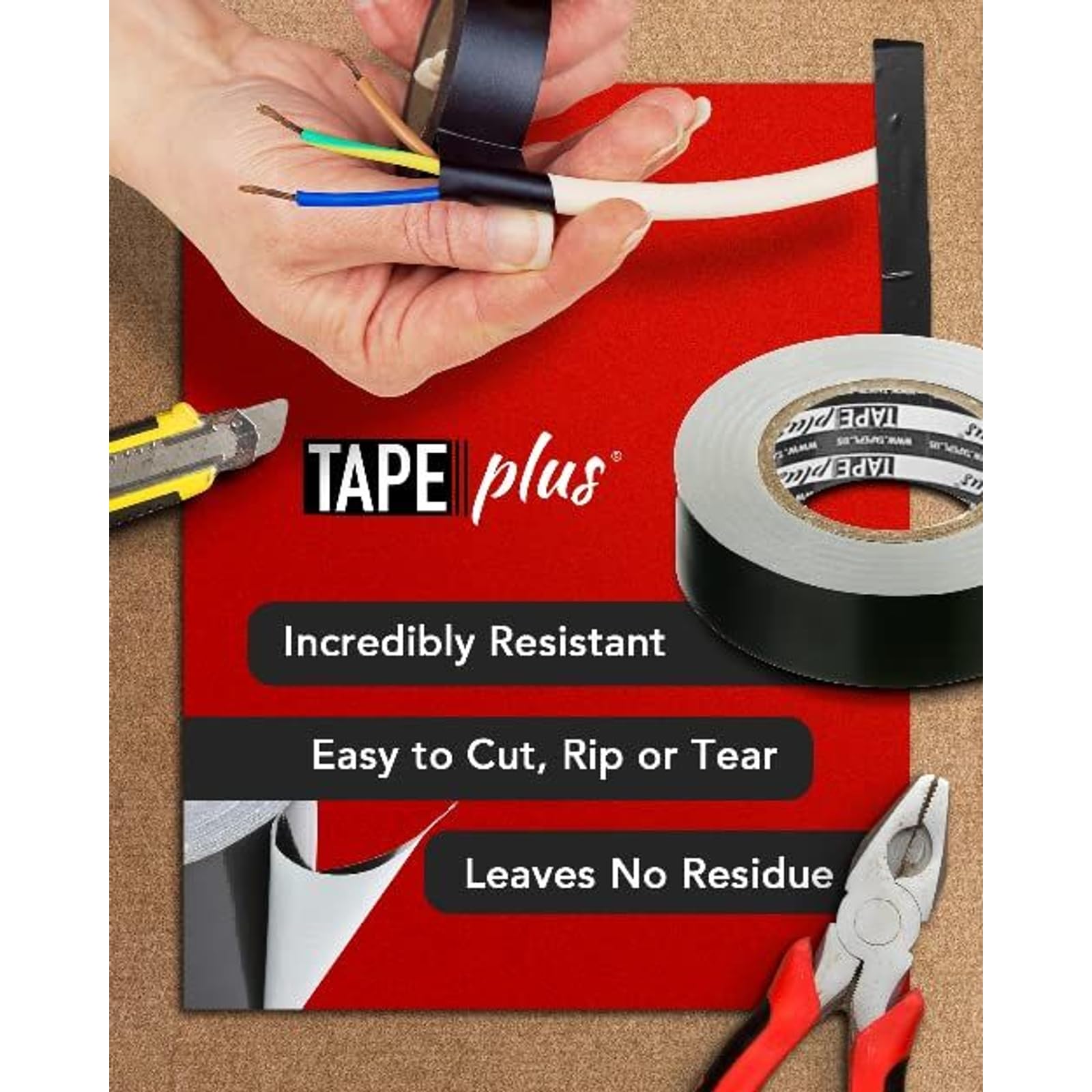 TapePlus Gaffer Tape - 40 Yard Black Roll (6-Pack) -3 TapePlus Gaffer Tape - 40 Yard Black Roll (6-Pack) -3