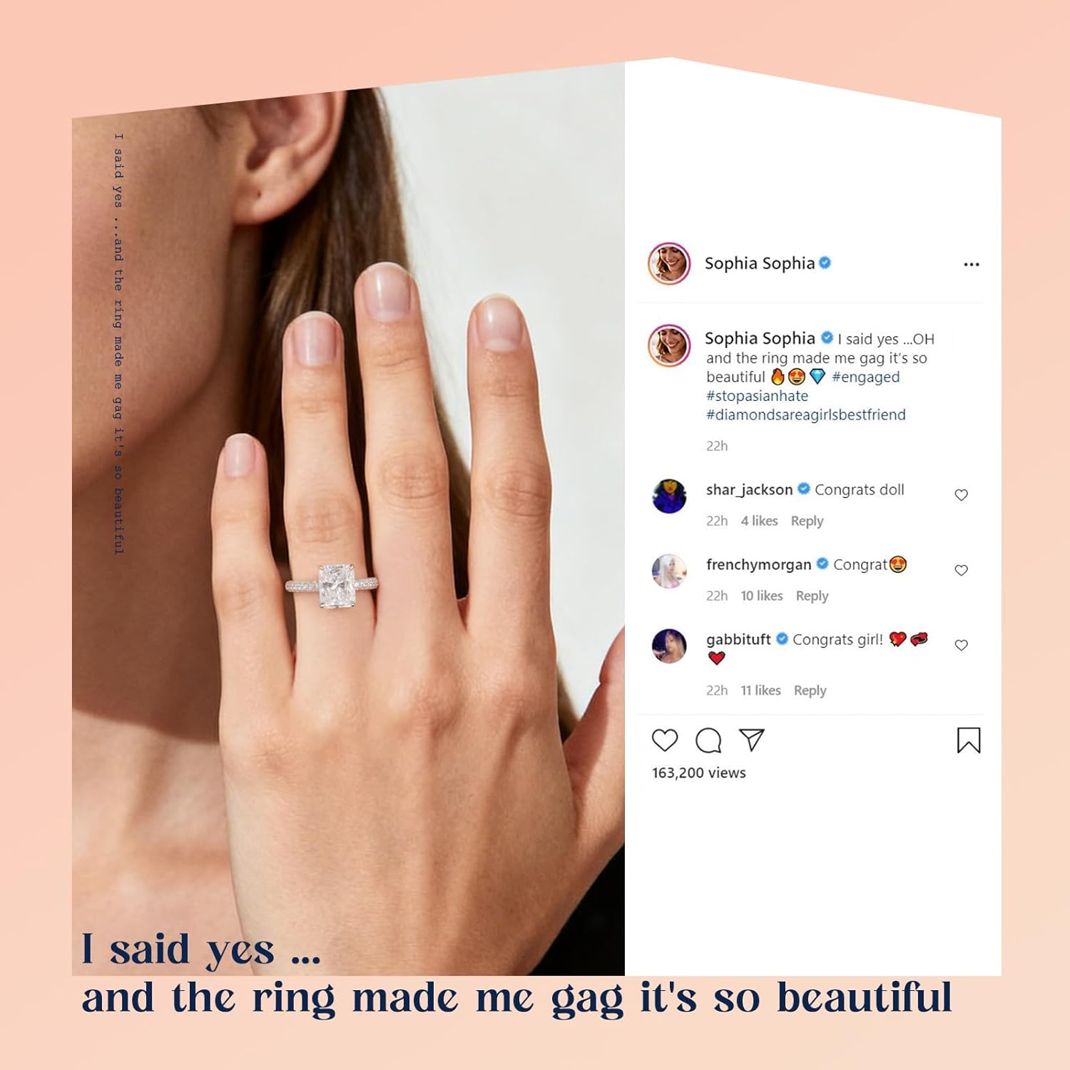 AVECON 4CT Radiant Cut Moissanite Engagement Rings for Women, Perfect for Romantic Proposal, D Color VVS1 Lab Created Moissanite, Sterling Silver White/14K Gold Plated, Anniversary Valentines Gift