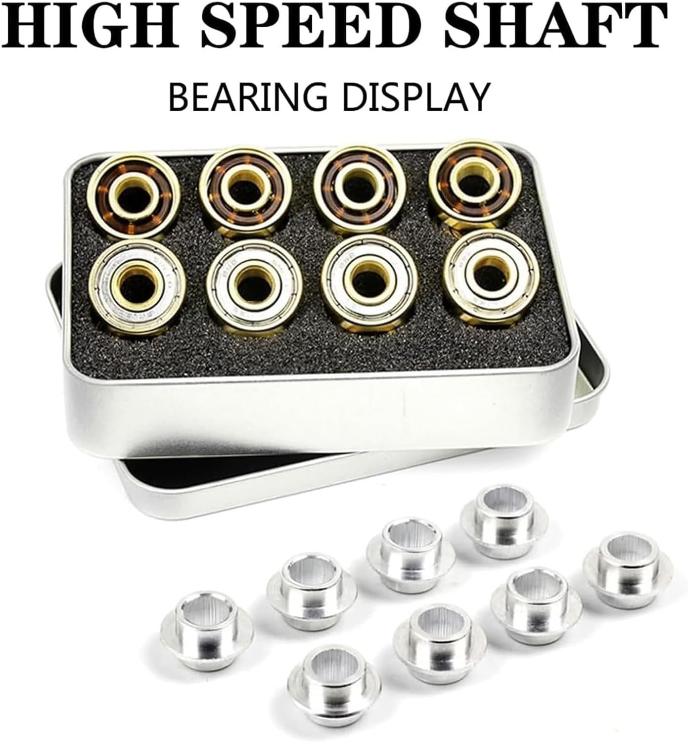 Inline Skate Wheels with Bearings ABEC-9 Intended for Wheel Replacement with Spark Stone Luminous Inline Wheels