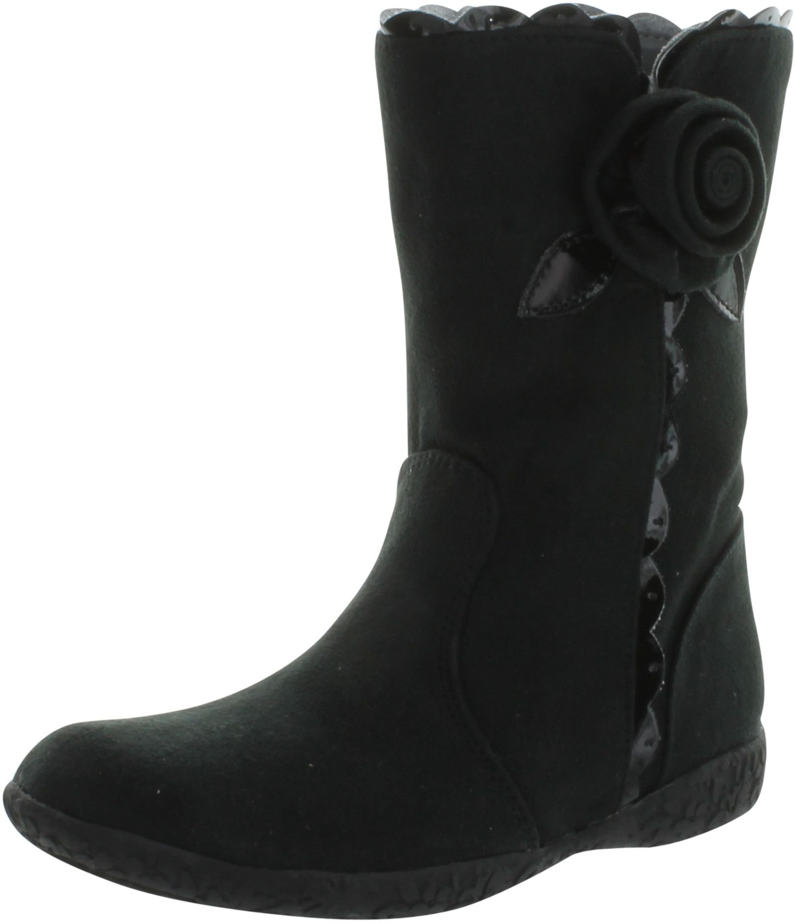 Nina Roses Boot (Toddler),Black Patent,8 Toddler M US