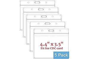 Covid Card Protector | Transparent CDC Covid Vaccine Card Holder | Vaccination...