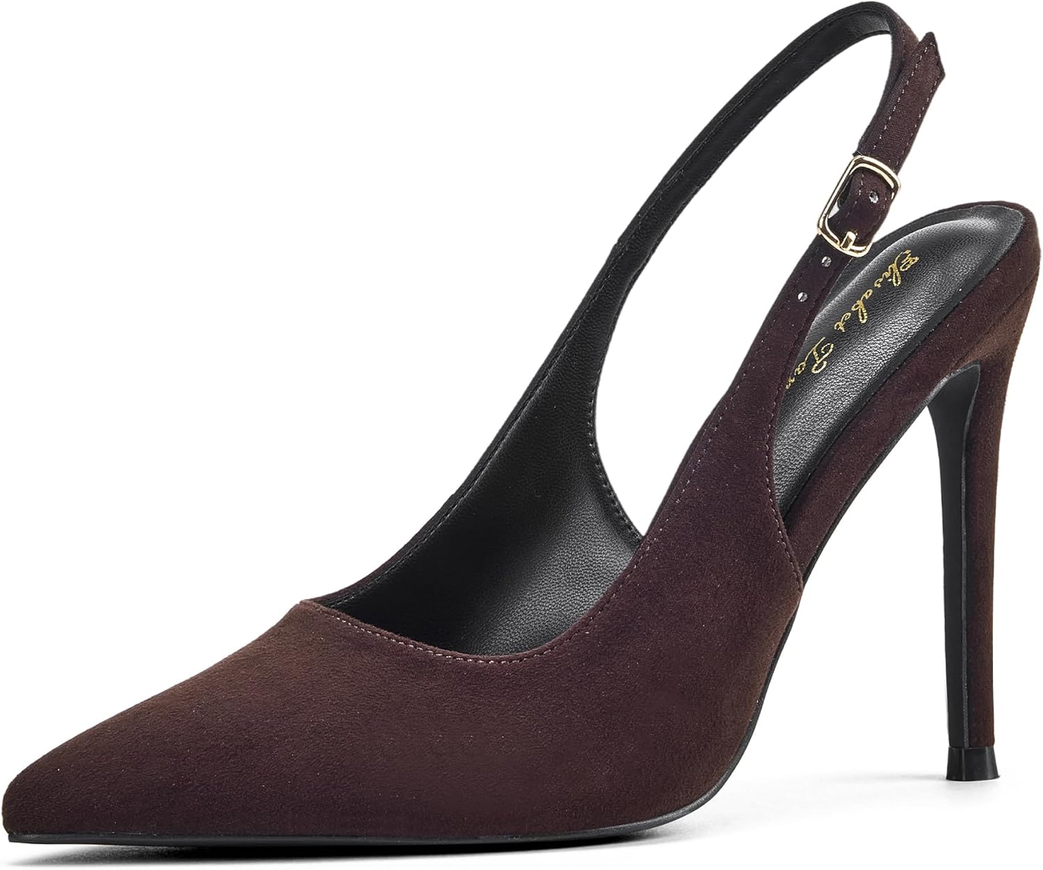 Elisabet Tang Women's Elegant 4.1 in Pumps Sexy Closed Toe Stilettos Classic Pointed Toe Heels Adjustable Slingback Daily Party Work Shoes - Image 4