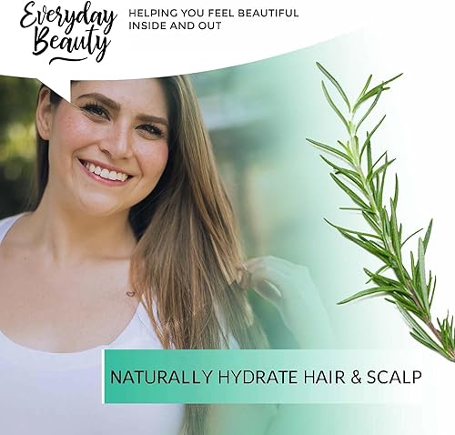 Miniatura 6 de Agua de romero para el cabello, spray refrescante para cabello, cuero cabelludo y cara, sin alcohol, vegana y totalmente natural, nutritiva y