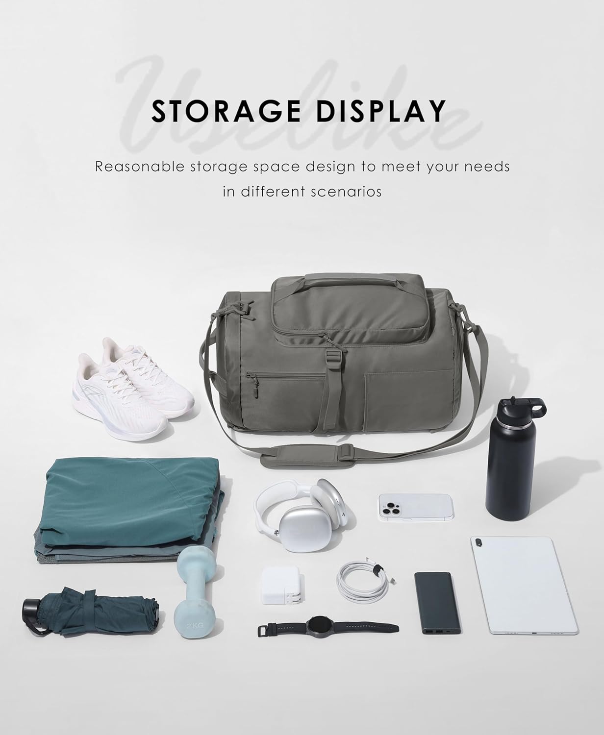 Gym Bag for Women with Shoe Compartment and Wet Pocket Convertible Gym Backpack workout Duffel Bag Multiple Pockets 30L - Image 5