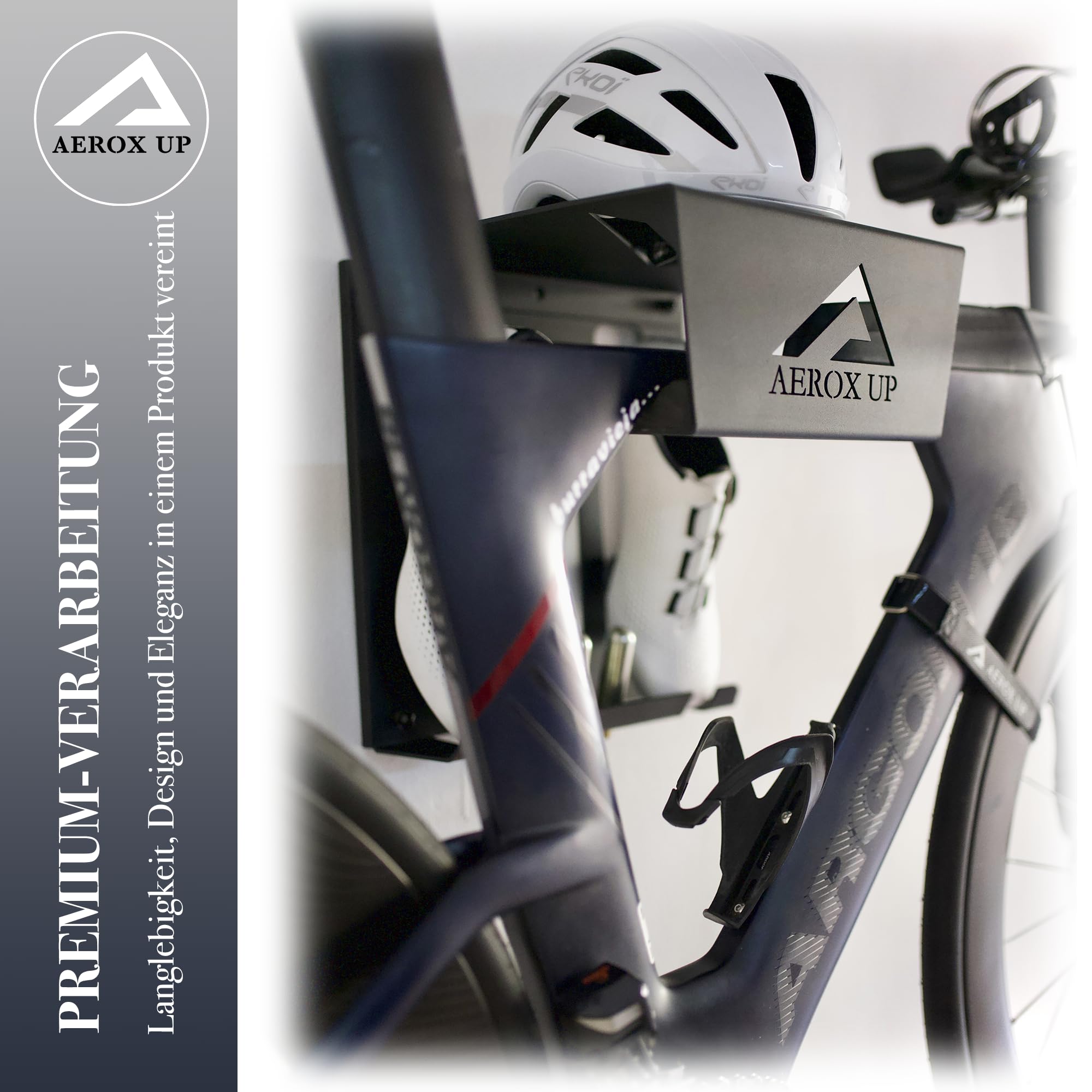 Fahrrad Wandhalterung - Fahrrad Ständer Halter - Fahrradständer Wandmontage - Fahrradhalterung Wand - Fahrradhalter Wand - Wandhalter Fahrrad - stilvolle Aufbewahrung für Zuhause & Garage