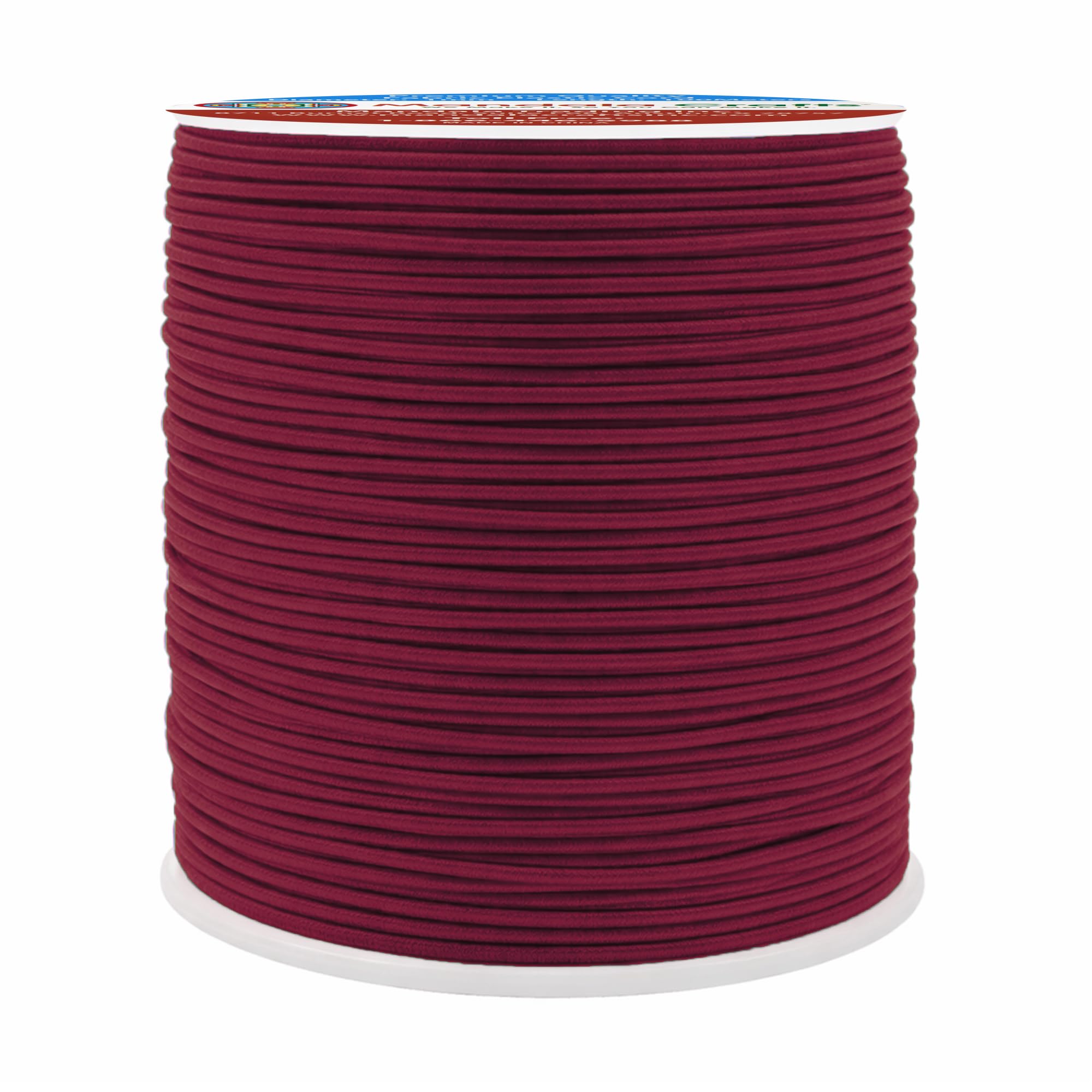 Mandala Crafts Burgundy 1Mm Elastic Cords For Jewelry Making & Beading – 109 Yards Stretchy Bracelet String - Strong Round Elastic Thread For Sewing & Adult Crafts