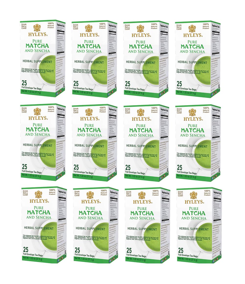Hyleys Matcha Tea Bags - 300 Tea Bags 12 Pack - Japanese Pure Matcha Wellness Green Tea — view 3