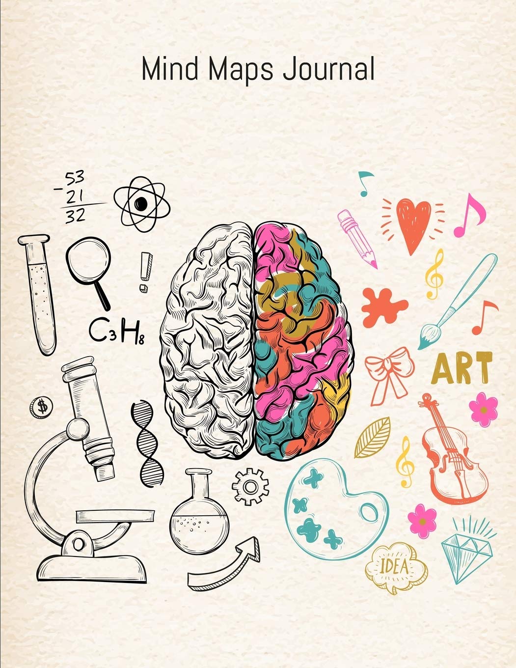 Mind Maps Journal: Blank Mind Map Book,Brainstorm Notebook Help You Organize Your Thoughts & Take Notes 100 Pages