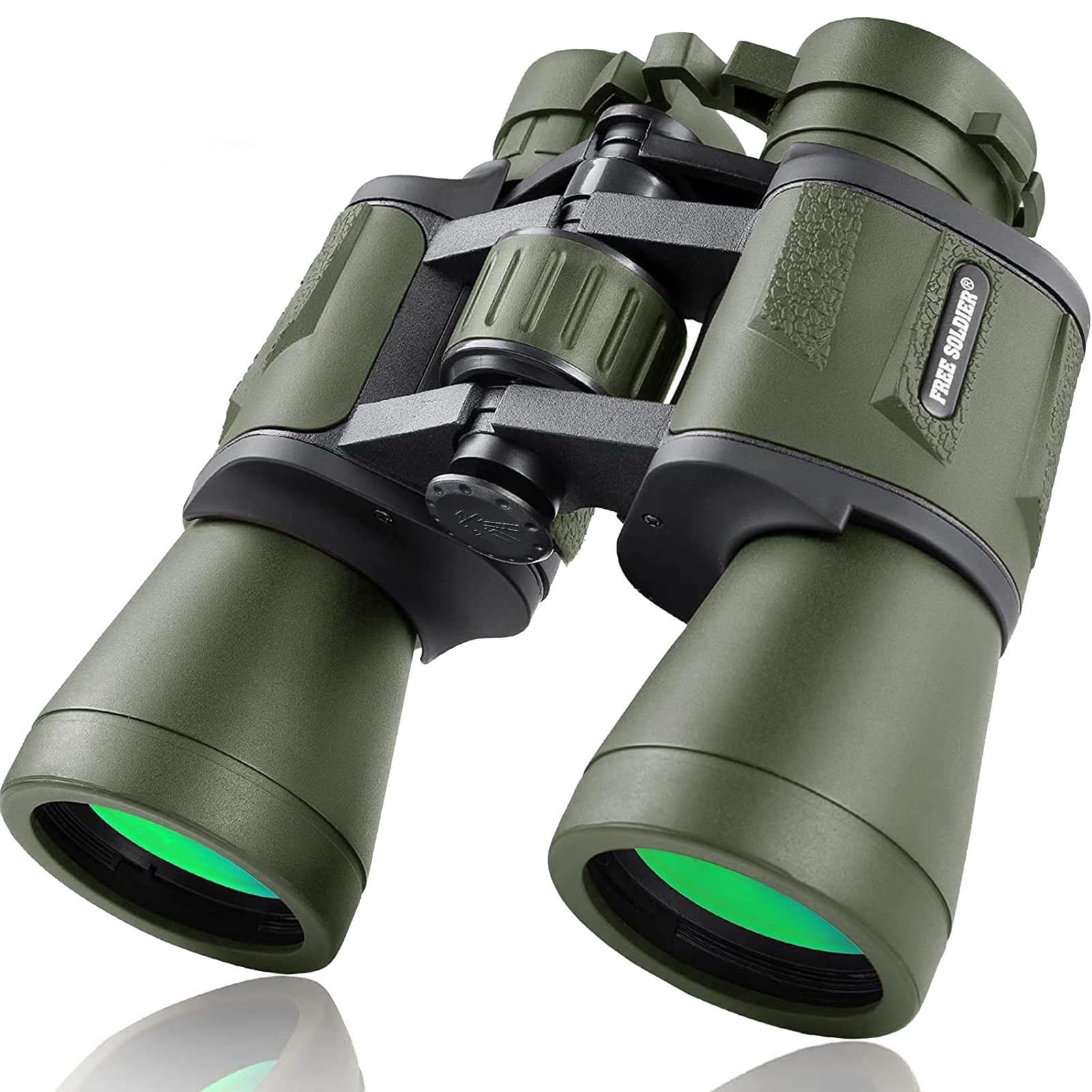Binocolo da caccia 20 x 50 per adulti – 28 mm grande oculare professionale impermeabile binocolo per bird watchching escursionismo concerto viaggi con lente BAK4 Prism FMC verd