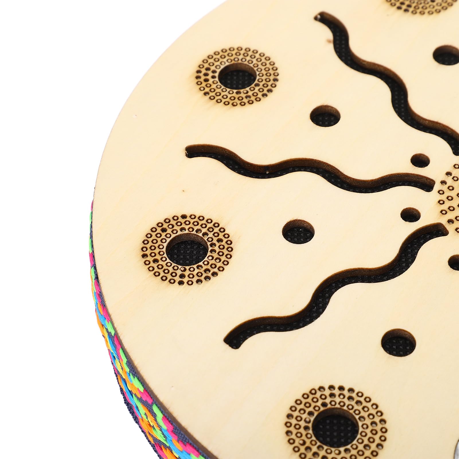 Sea Drum Maple Ocean Wave Sound 8 Pollici Strumento a Percussione Etnico Portatile per Aule Musicali, Concerti, Riunioni di Famiglia Legno di Acero