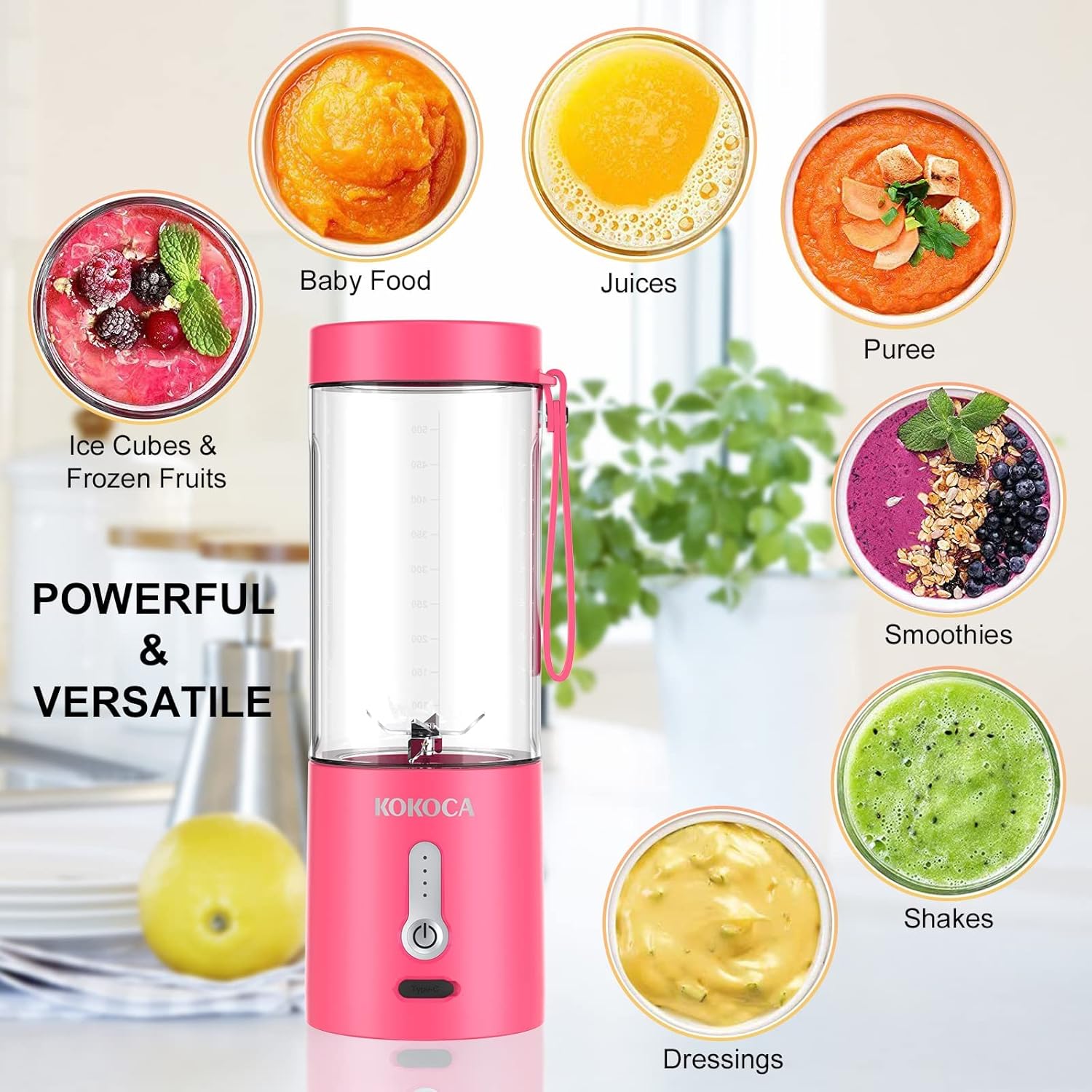 Buy Blend Portable Blender Jet for Shakes and Smoothies, KOKOCA Personal Travel Blender for