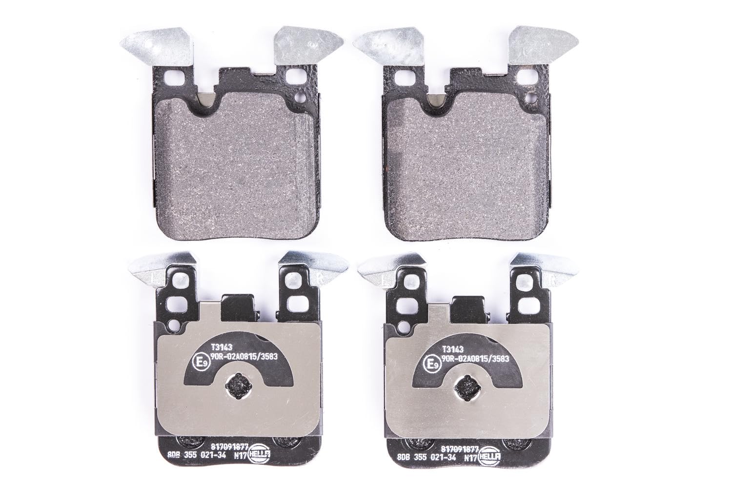 HELLA 8DB 355 021-341 Brake pad set - prepared for wear indicator - T3143 - for e.g. BMW