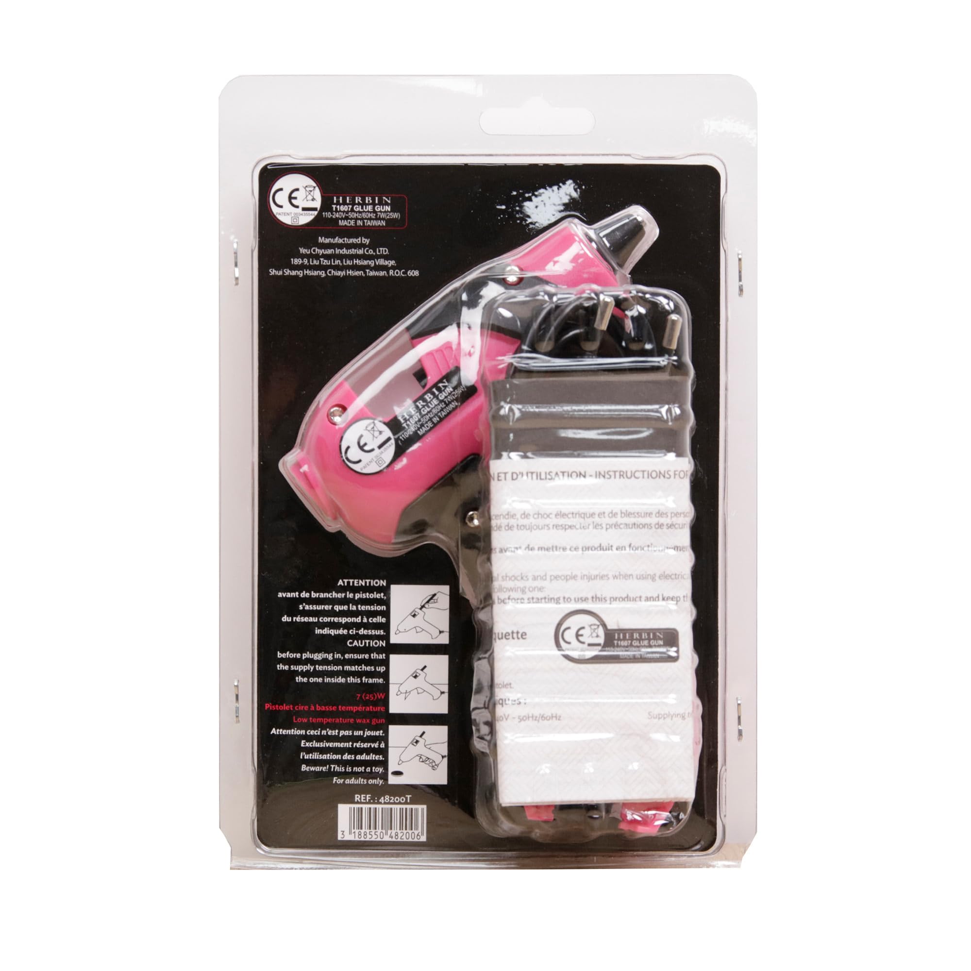 Jacques Herbin 48200T Pistolet à cire 220 V prise européenne pour cire à cacheter Ø 7 mm L 12