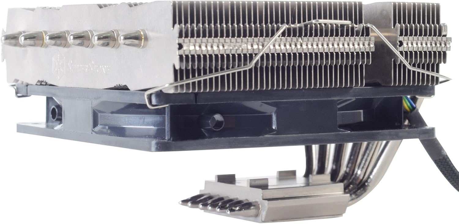 SilverStone Technology Nitrogon NT06-PRO Compact 82mm Tall CPU Cooler Version 2, SST-NT06-PRO-V2, Silver, Black