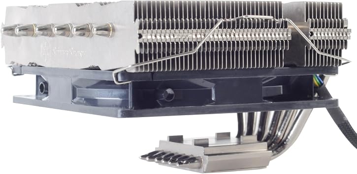 SilverStone Technology Nitrogon NT06-PRO Compact 82mm Tall CPU Cooler Version 2, SST-NT06-PRO-V2, Silver, Black