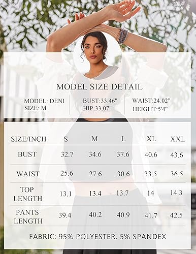 Miniatura 6 de Ekouaer - Pijama de 2 piezas para mujer, conjunto de descanso de punto acanalado, camiseta sin mangas, pantalones de pierna ancha