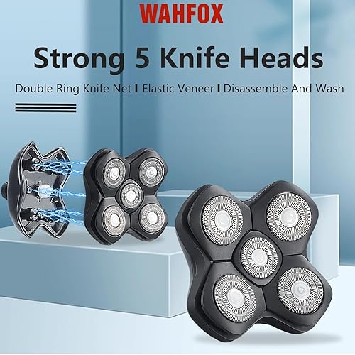 Miniatura 104 de Silvery - Cabezal de repuesto para afeitadora eléctrica para hombre, cabeza de repuesto de 6 cuchillas de repuesto para afeitadora calva Tono