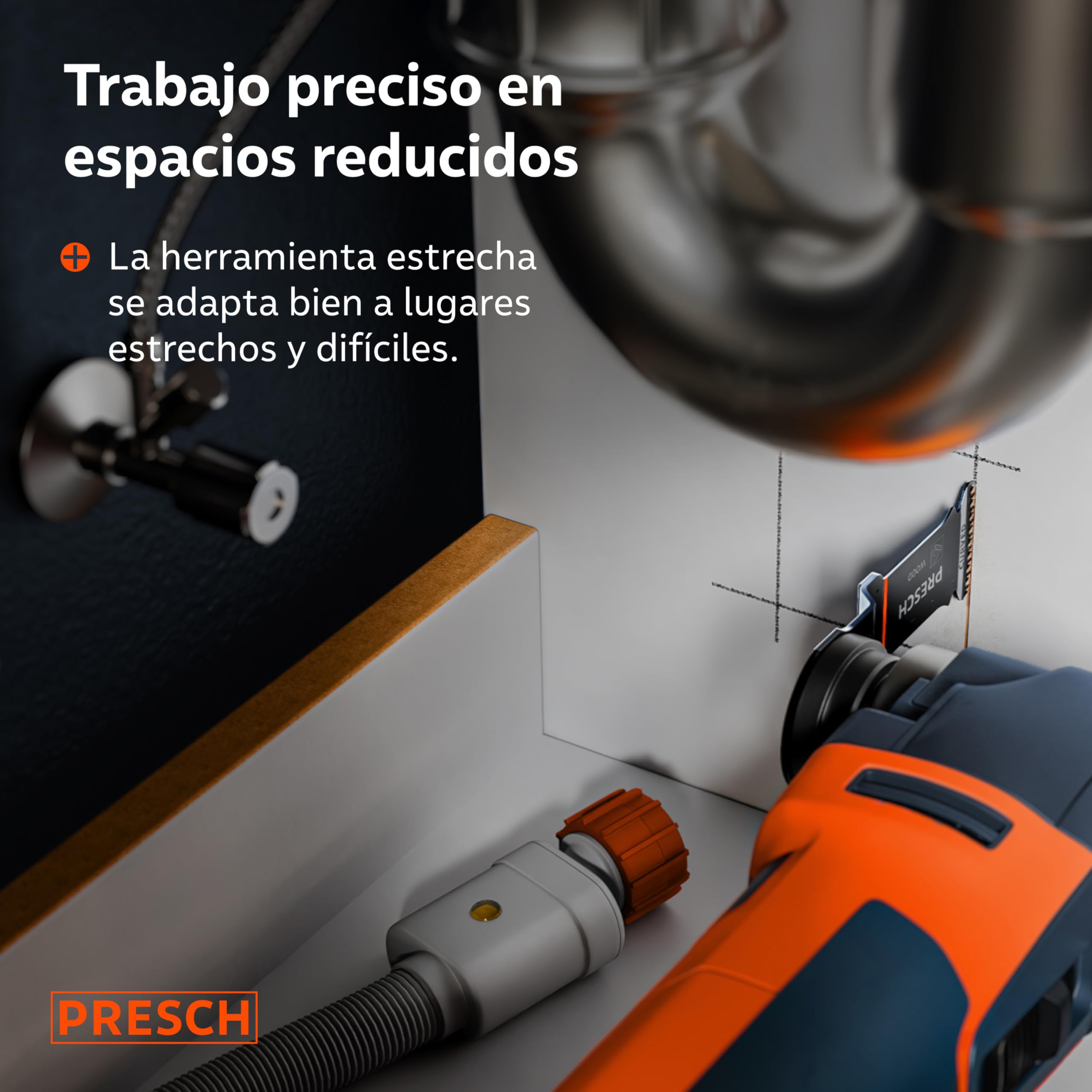 Presch Cuchilla Multiherramienta Madera 50×32 mm - Accesorio Starlock para sustitución sin herramientas - Corte limpio con dentado japonés y diseño Curved-Tec - Accesorio multiherramienta