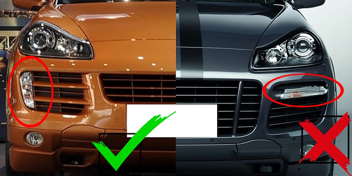 For Porsche Cayenne 2007-2010 Front Bumper Driving Light Running Lamp Without Bulbs Right Passenger Side