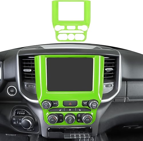 RT-TCZ Para RAM Green Dash Trim AC Panel de Control Cubierta para Dodge RAM 2018 up Verde Interior Accesorios
