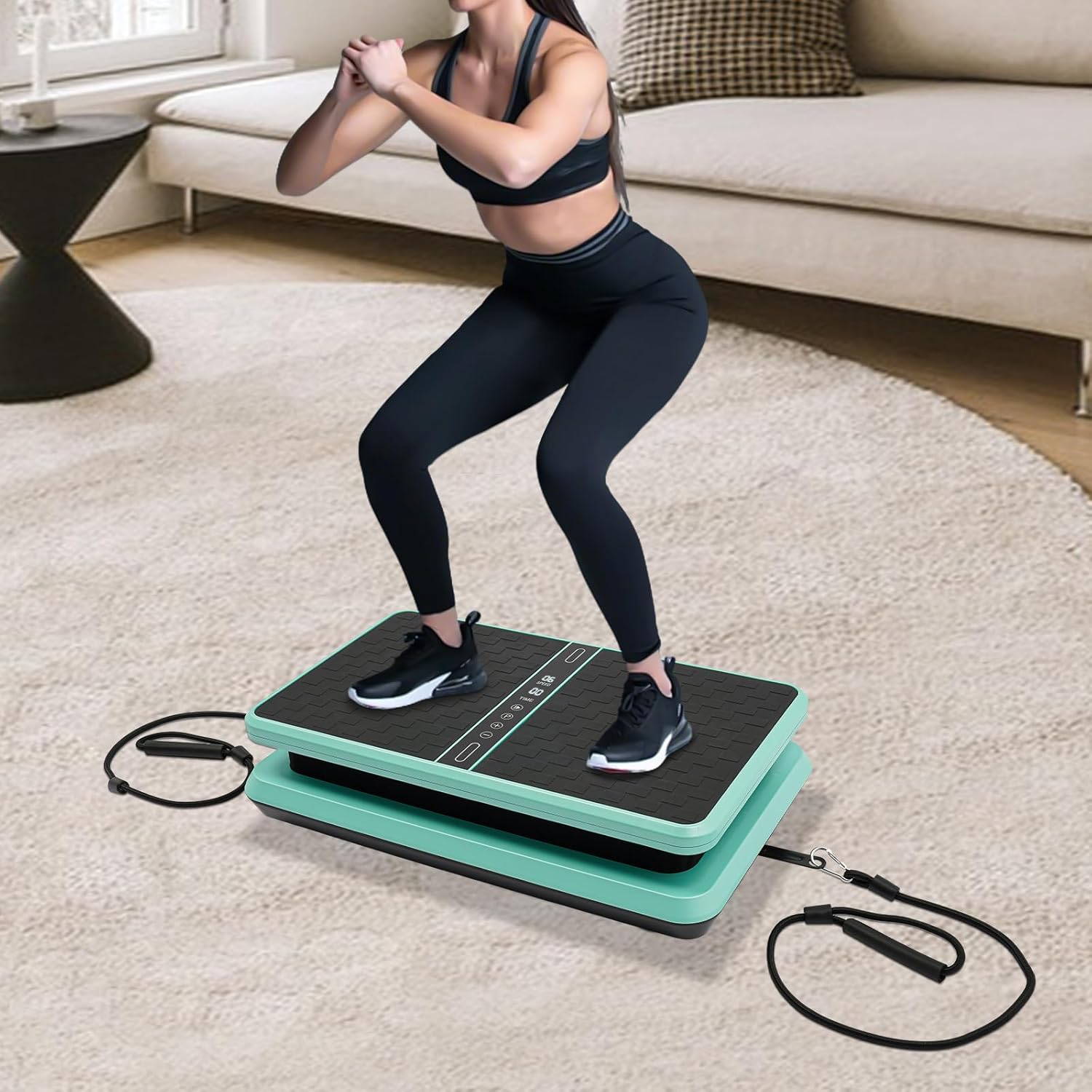 Vibration Plate Exercise Machine, 200w Body Weight Loss Vibrating Platform, 58.5x31.5x14in Adjustable 99 Speed Level Large Size Vibrating Plate, 2800±10% RPM, 4.92ft Controller Control Distance
