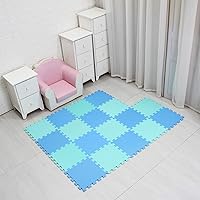 Vista 2 de MQIAOHAM® Alfombras de juego de rompecabezas de 18 piezas, alfombra de juego suave para bebés, baldosas de espuma entrelazadas para niños, tapetes