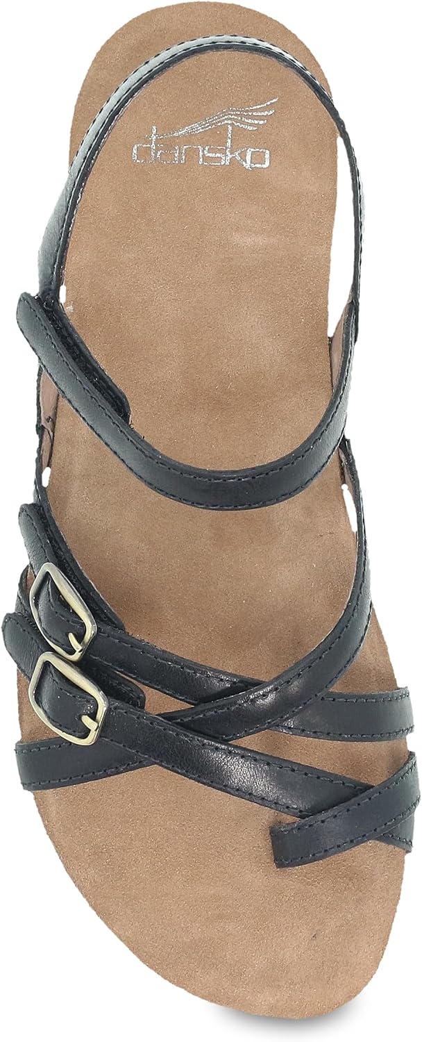 Dansko Roslyn Sandal for Women – Memory Foam and Cork Footbed for Comfort and Arch Support – Lightweight Rubber Outsole for Long-Lasting Wear –Versatile Casual to Dressy Footwear