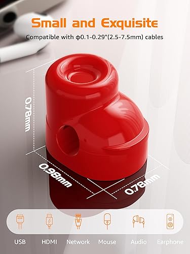Miniatura 4 de Paquete de 6 clips magnéticos para cable, soporte ajustable suave para cable de teléfono celular con forma de zapato, clips de cadena de luces para