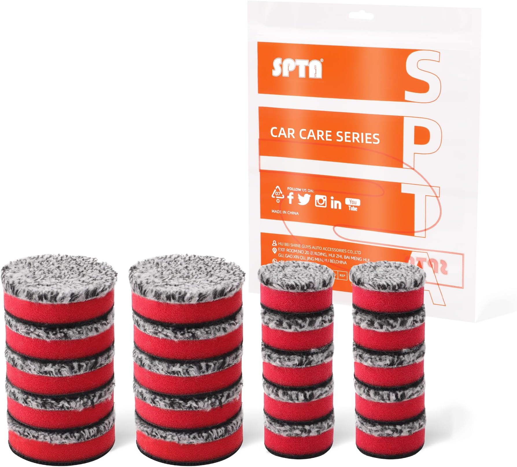 2" Microfiber Cutting Pads 10 Pack, Heavy Cutting and Polishing, Microfiber Finishing Disc for Waxing and Polishing&Scratch and Vortex Removal Pad, Ultrafine Fiber Pad