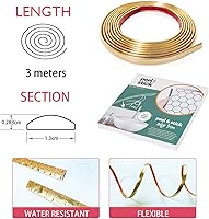 Vista 4 de Moldura para despegar y pegar, paneles flexibles para bordes de azulejos en muro, molduras autoadhesivas semicirculares para pared, marco, espejo