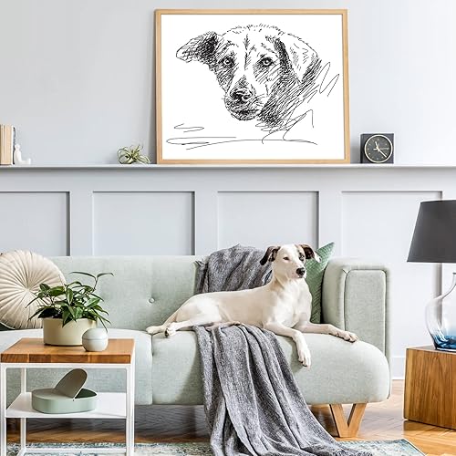 Miniatura 3 de Marco rústico de roble de 22 x 28 pulgadas, marco individual, marco de póster de 22 x 28 pulgadas para obras de arte, rompecabezas, fotos y pósteres