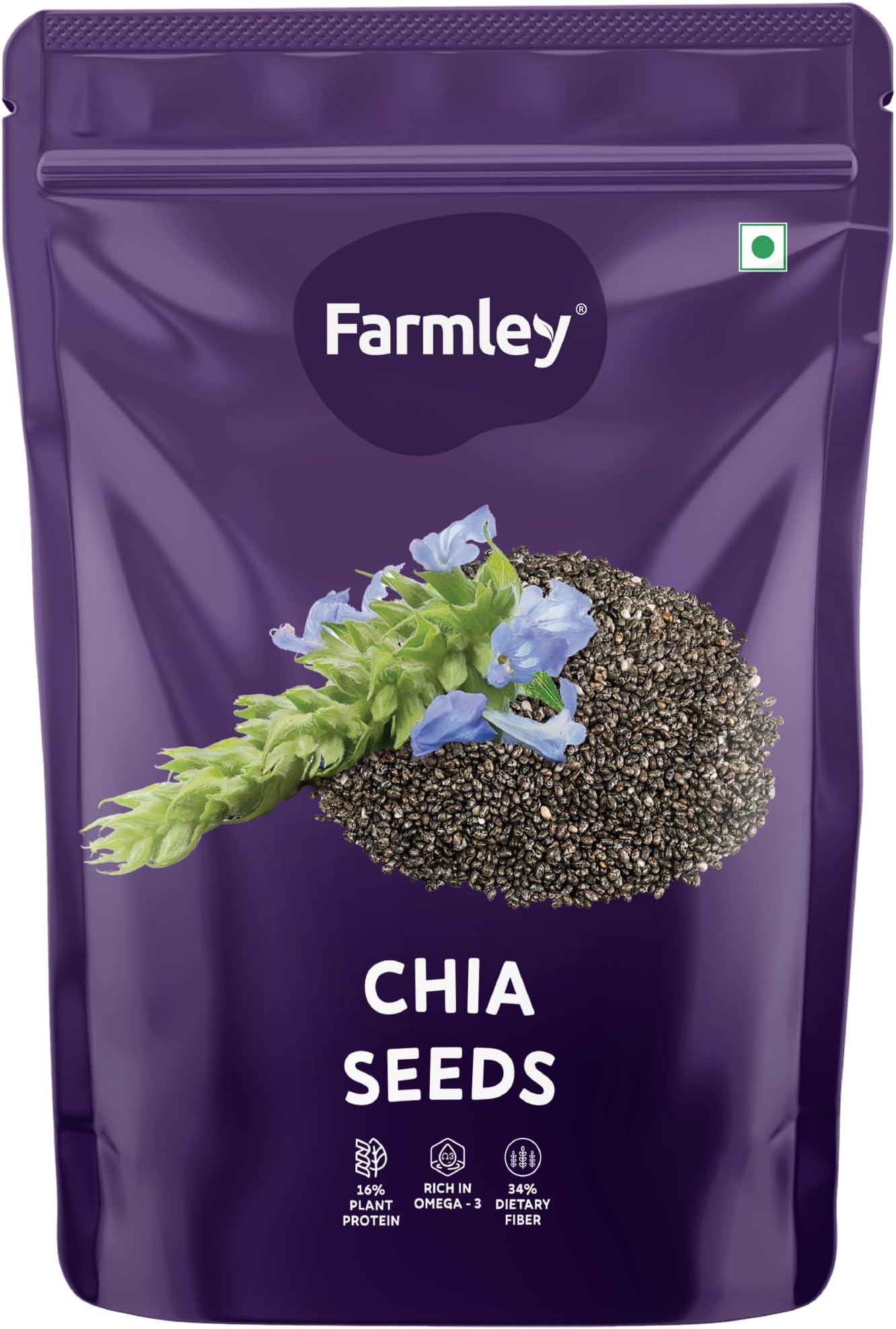 - Farmley Chia Seeds 500g, Pack of 1 I Seeds for Eating | Seeds for Weight Management | Rich in Calcium, Protein & Fibre