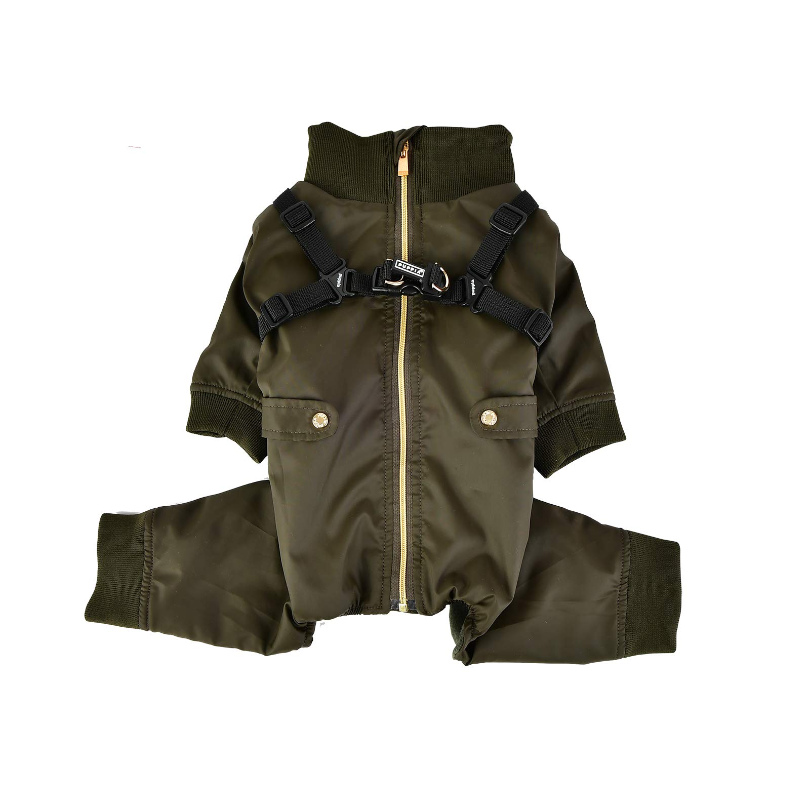 Puppia PLSD-JP1663-KH-M Garnet Pet Coat, Khaki, Medium
