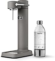 Vista 1 de Aarke Carbonator III, Máquina de agua con gas y carbonatación, acero inoxidable con botella reutilizable PET sin BPA, volumen 1L/34 fl oz (gris mate)