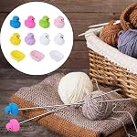 8 Pcs Aiguilles de tricot, Silicone Blunt Aiguille Couverture de tricot Aiguile Cap Plug Protecteurs d'aiguilles Accessoires pour Aiguillères Décoration