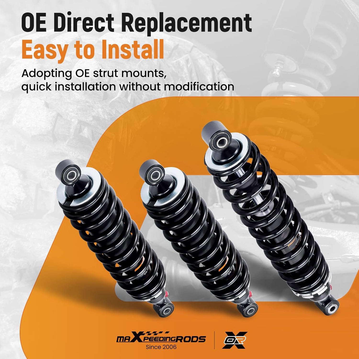 maXpeedingrods 3 Pcs Shocks for Honda FourTrax Rancher ES TRX350TE 2x4 2000-2006, for Honda FourTrax Rancher ES 4x4 2000-2006, for FourTrax Rancher TRX350TM 2x4 2000-2006, 2PCS Front & 1 PC Rear