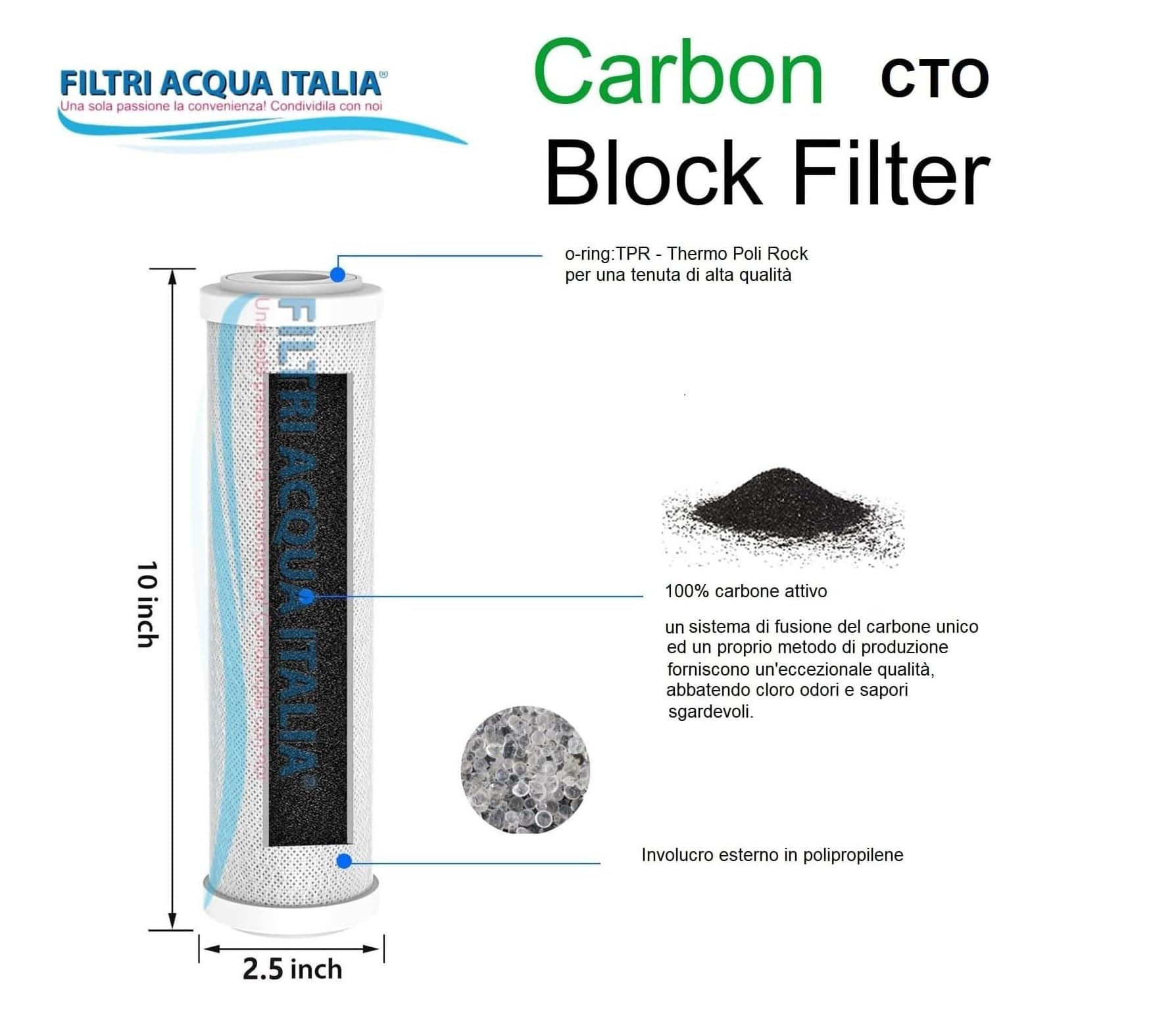 Kit Filtri Acqua 3 Stadi Per Osmosi Inversa - 10 Pollici, Depurazione Standard - Foto 7