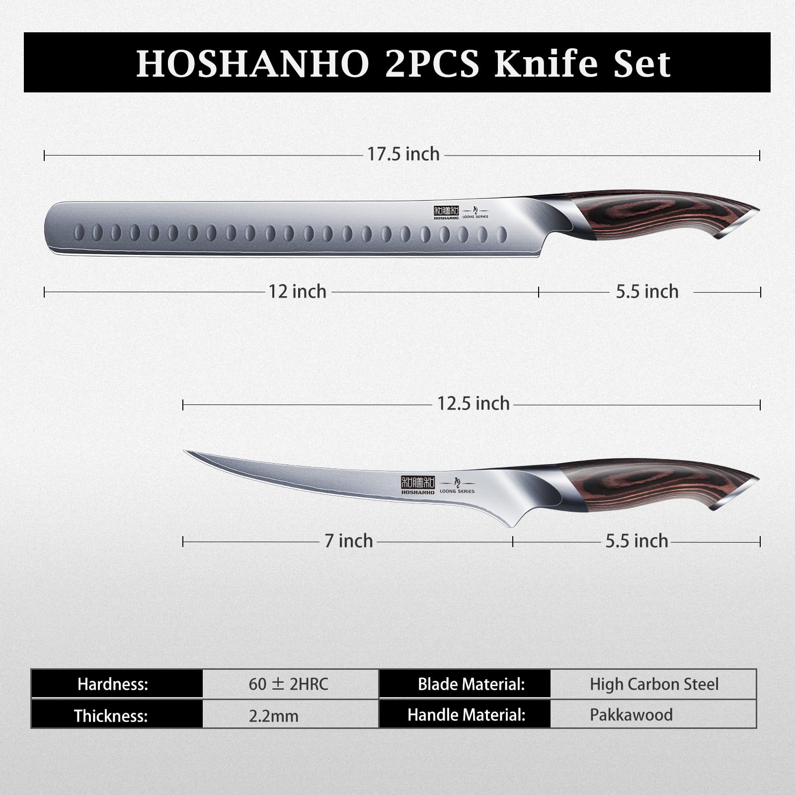 HOSHANHO BBQ Carving Knife Set - Slice Meat Like a Pro -4 HOSHANHO BBQ Carving Knife Set - Slice Meat Like a Pro -4
