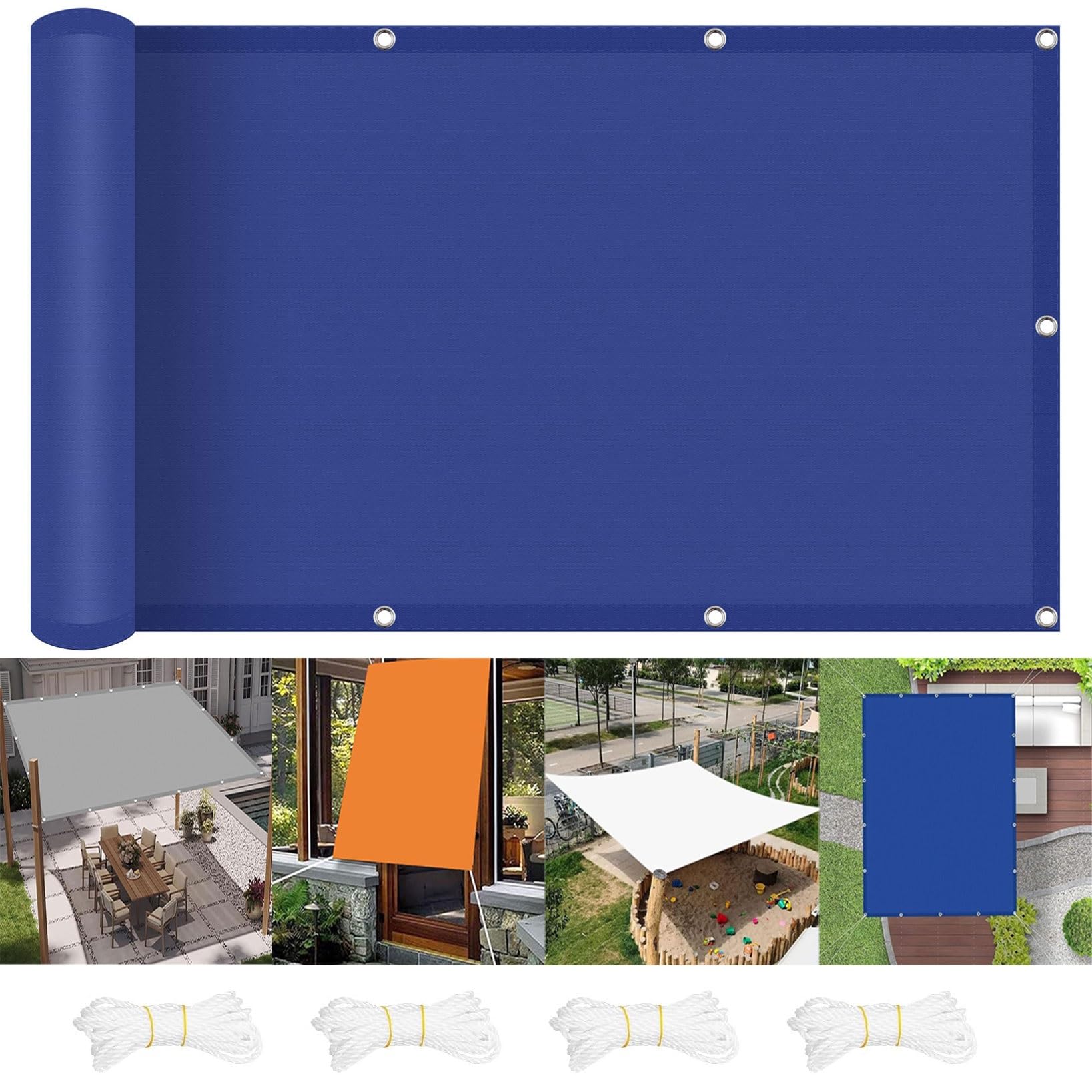 Aménager votre balcon ou terrasse avec la toile solaire bleu foncé 2x3