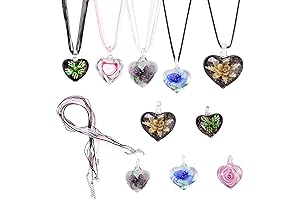 SUNNYCLUE Colorful Murano Lampwork Glass Pendant Necklace