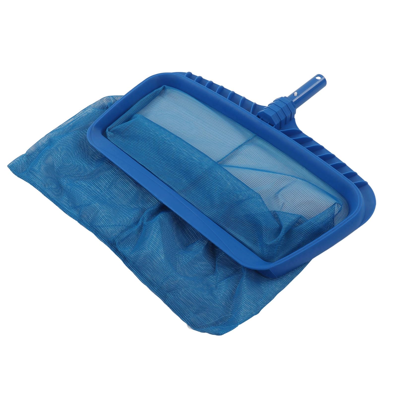 Brrnoo Red Skimmer de Piscina Pesada Azul, Malla Fina para Hojas y Escombros, Marco de Plástico Resistente, Compatible con la Mayoría de los Mangos de Aluminio, Ideal para Limpieza